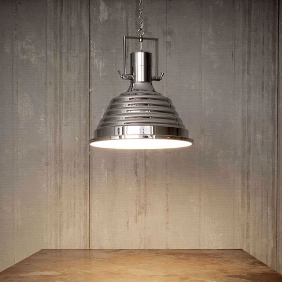 Fisherman ideal lux lampadario per cucina industrial cromo