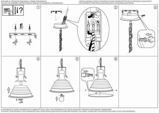 Fisherman ideal lux lampadario per cucina industrial cromo