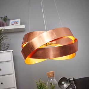 Marchetti pura lampadario a sospensione foglia rame 100cm 6xe27 design