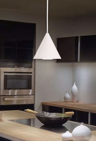 Ideal lux a-line sp1 d30 lampada a sospensione bianco per cucina