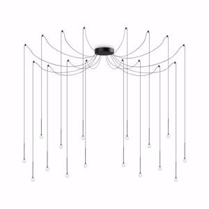 Ideal lux lucciola lampadario sp16 led 16w 3000k nero