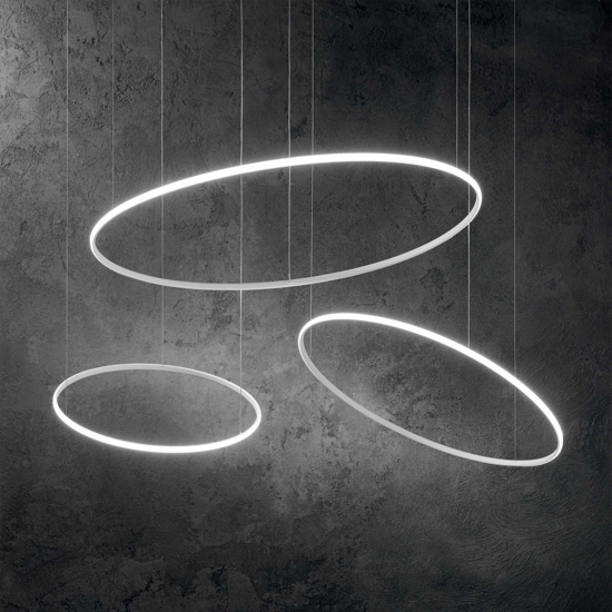 Hulahoop sp d100 ideal lux lampadario a sospensione led 46w 3000k