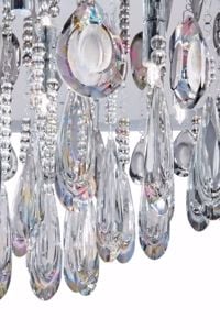 Plafoniera con cristalli pendenti per soggiorno stile contemporaneo