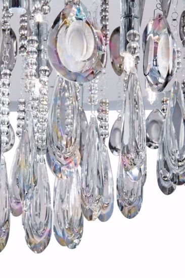Plafoniera con cristalli pendenti per soggiorno stile contemporaneo