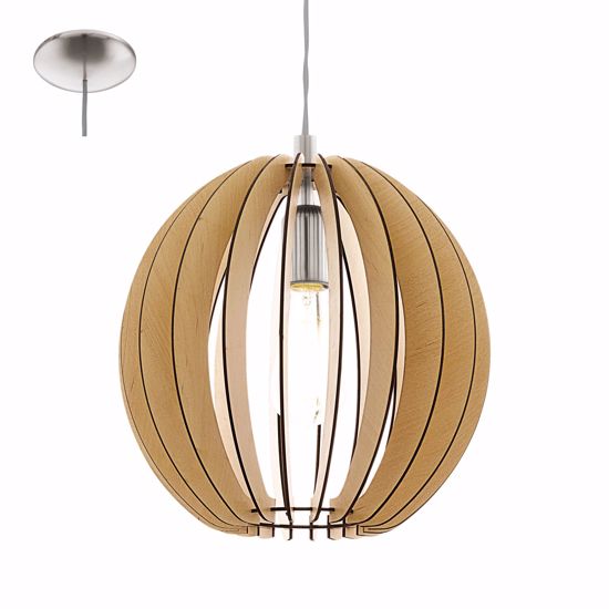 Lampada a sospensione legno acero design