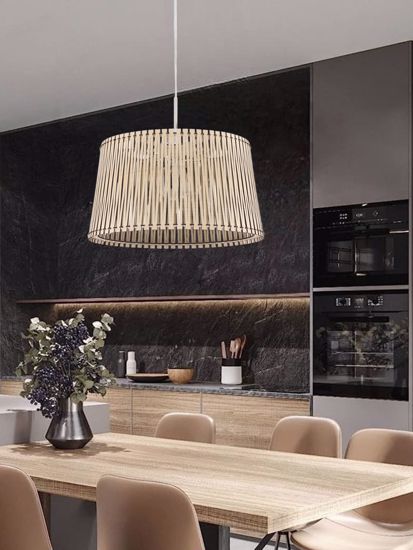 Lampadario per cucina legno acero chiaro