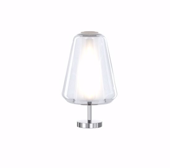 Toplight double skin lampada da comodino moderna vetro trasparente