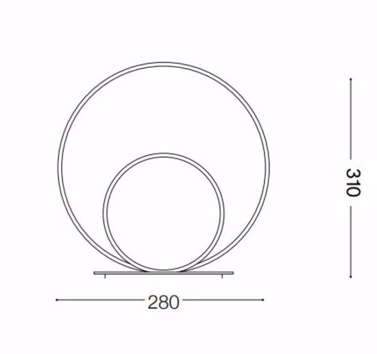 Lampada da comodino moderna led 23w 3000k oz tl bianco ideal lux