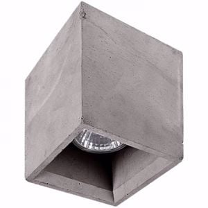 Faretto led cubo di cemento grigio da soffitto gu10