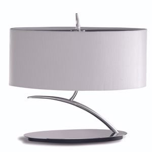 Lampada per camera da letto cromo lucido moderna design ovale