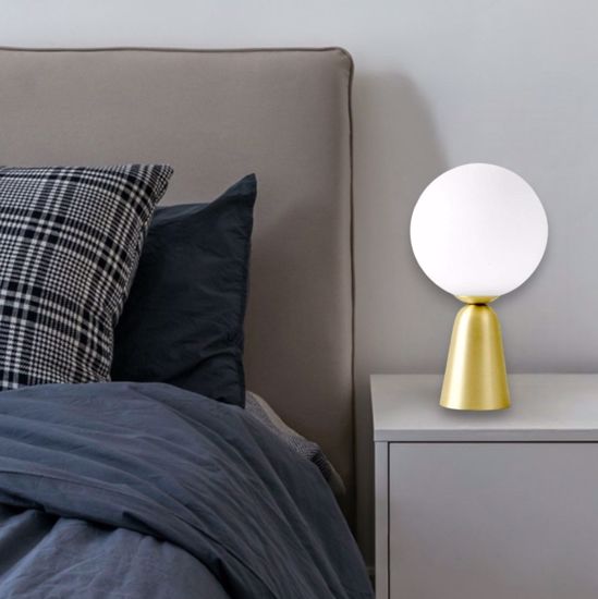 Lunar miloox sforzin abatjour ottone lampada per comodino camera da letto