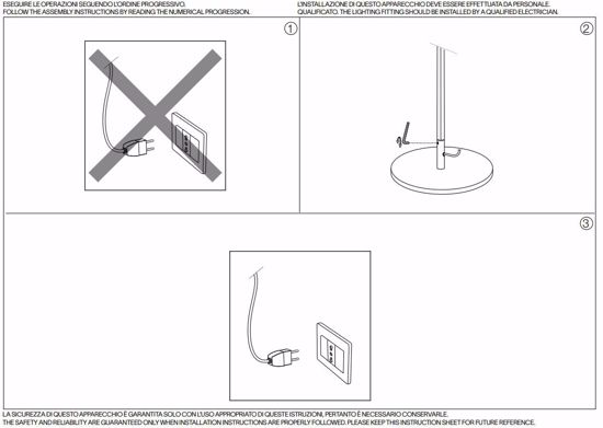 Yoko ideal lux lampada da terra led 3000k bianca extra sottile