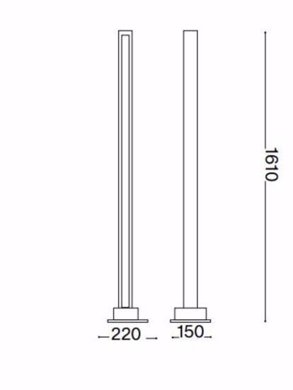 Ideal lux craft pt piantana led 3000k 26w legno naturale per salotto