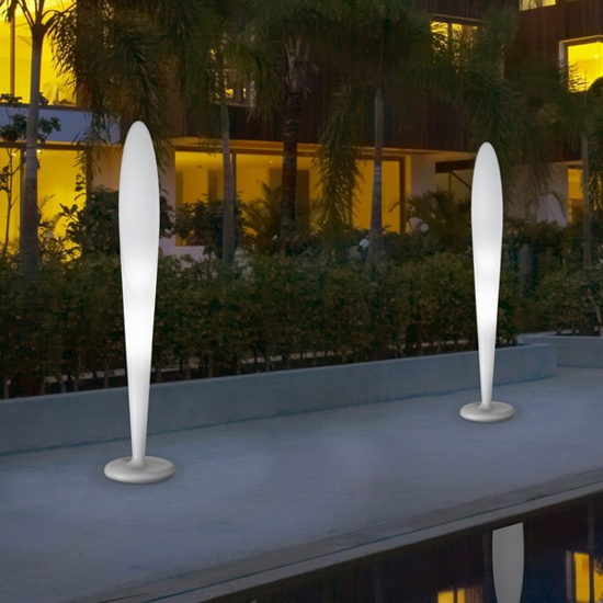 Linea light peggy lampada design moderna bianca da giardino per esterno ip65