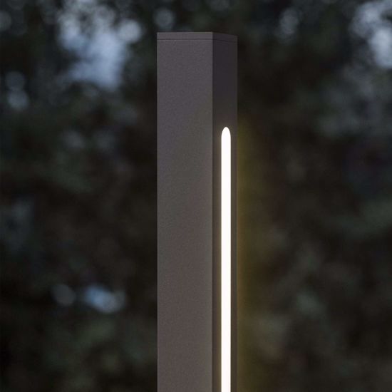 Jedi pt h080 ideal lux lampione da giardino ip65 antracite moderno led 3000k