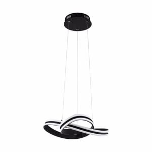 Lampadario nero moderno per soggiorno led 36w 3000k