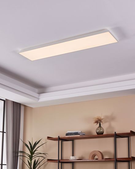 Plafoniera led 120x30 bianca 32w app moderna