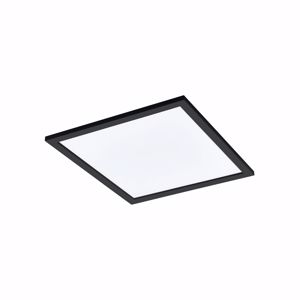 Plafoniera quadrata nera 45x45 cm led 21w 2700k a 6500k dimmerabile con app