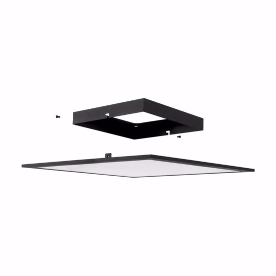 Plafoniera nera 45x45 led 21w 2700k a 6500k dimmerabile app