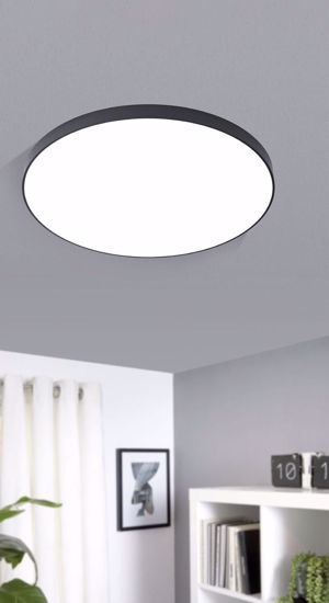 Plafoniera nera led 36w dimmerabile da 2700k a 6500k