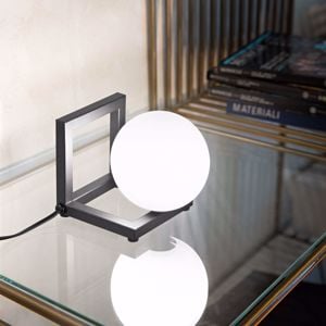 Angolo tl1 ideal lux abat jour da comodinoo nera sfera bianco