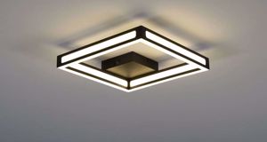 Plafoniera quadrata nera led 13w 3000k 