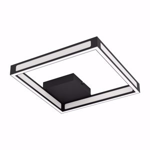 Plafoniera quadrata nera led 13w 3000k moderna