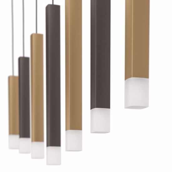 Lampadario per soggiorno oro nero marrone led dimmerabile