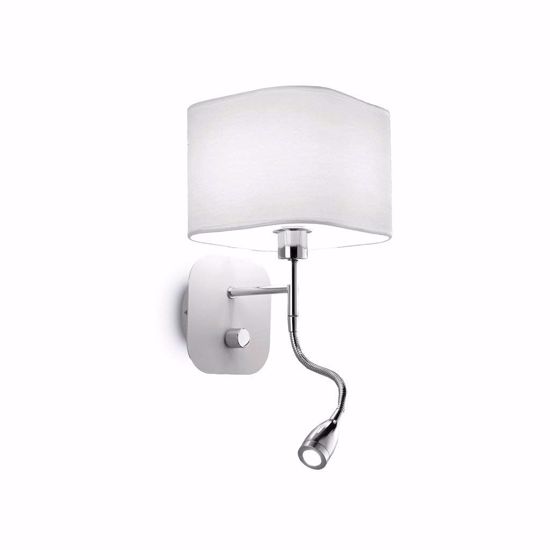 Holiday ap2 applique per camera da letto bianco con interruttore ideal lux