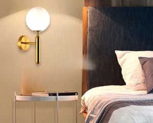Applique per comodino camera da letto stile classico oro