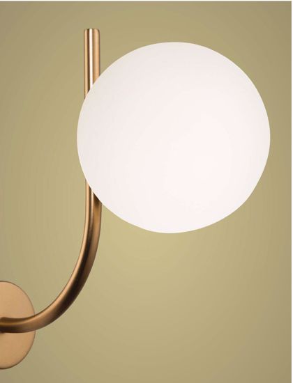 Lampada da comodino stile contemporaneo oro ottone