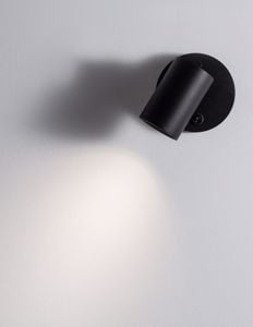 Applique nero luce orientabile per camera da letto
