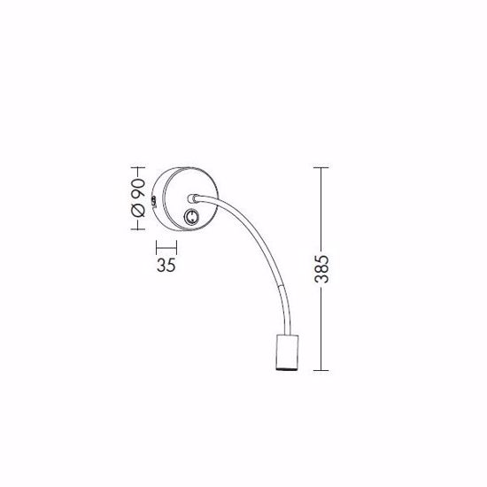 Applique per comodini camera da letto led 3w 3000k snodabile bianco