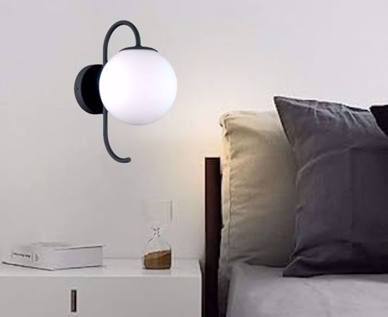 Applique comodino camera da letto moderna nero