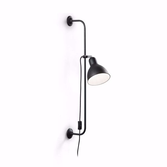 Ideal lux shower ap1 applique design orientabile nero opaco