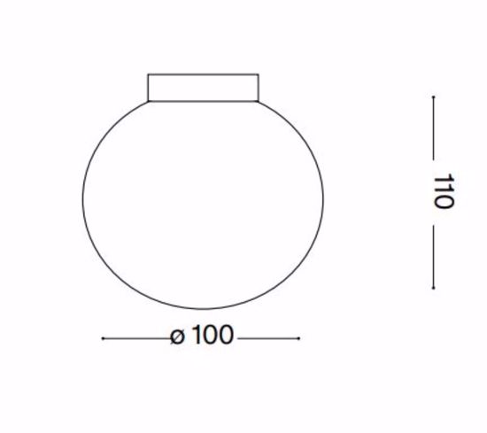 Ideal lux carta ap1 d10 applique sfera rivestimento effetto carta