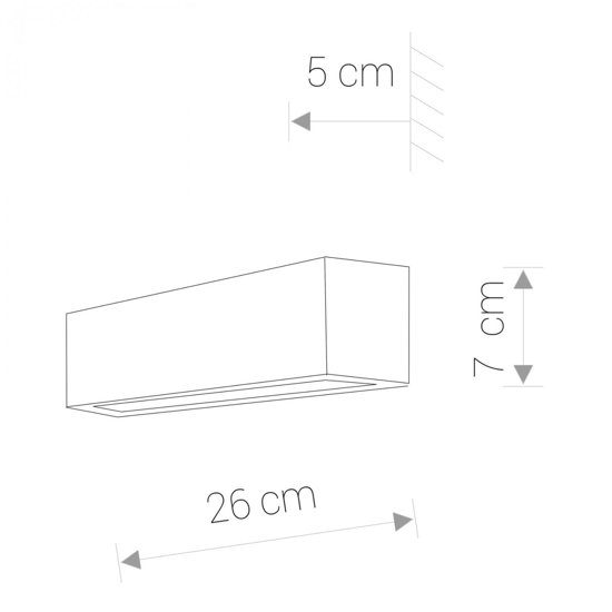 Applique da interno rettangolare bianco moderno