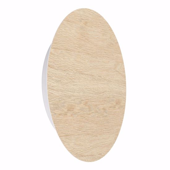Applique cerchio 9w 3000k di legno per pareti tondo da interno
