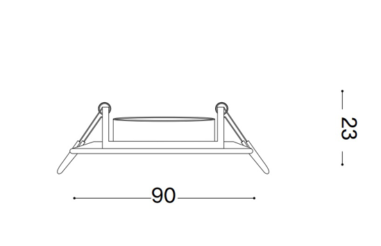 Faretto quadrato da incasso a soffitto gu10 orientabile lounge fi cromo ideal lux fp