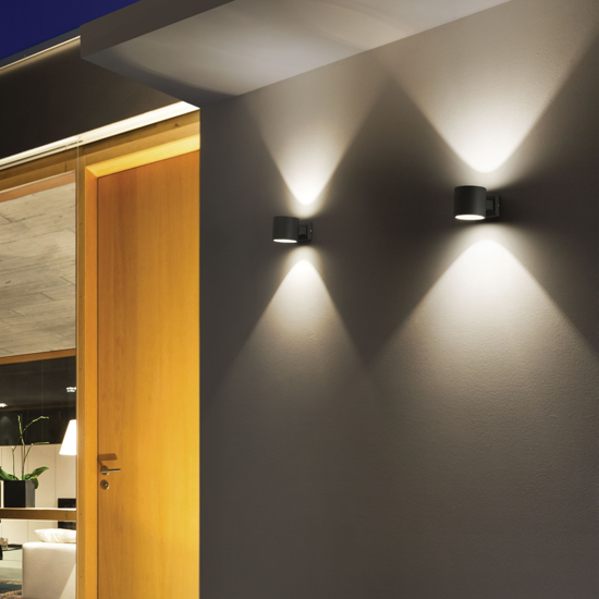 Snif ap1 round applique da esterno ip54 bianco ideal lux