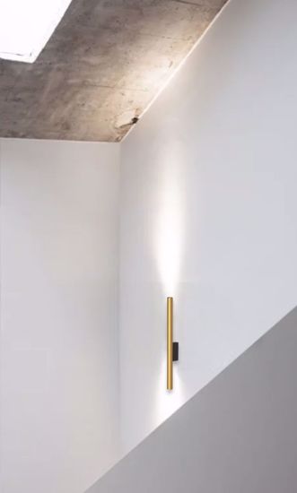 Lampada da parete per comodino applique cilindro ottone
