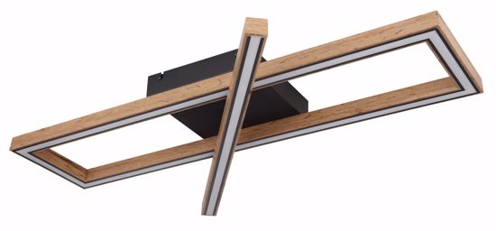 Plafoniera di legno led 36w 3000k moderna dimmerabile