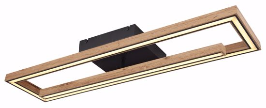 Plafoniera di legno led 36w 3000k moderna dimmerabile