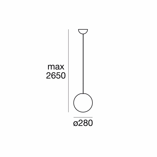 Linealight oh! s65 lampada sfera a sospensione 7w 3000k