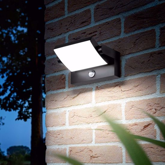 Ideal lux applique da esterno con sensore swipe ap sensor nero ip54 orientabile