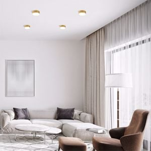 Lampada da soffitto led oro rotonda led 5w 4000k 8 cm