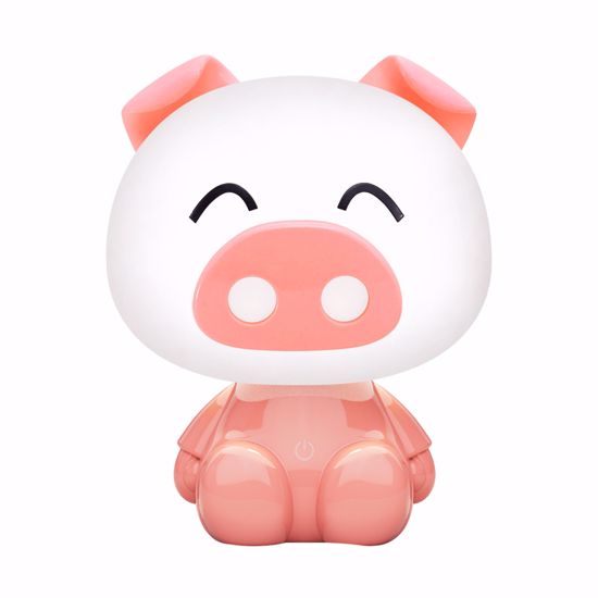 Lampada luce da comodino per cameretta bambina pig rosa led 4000k