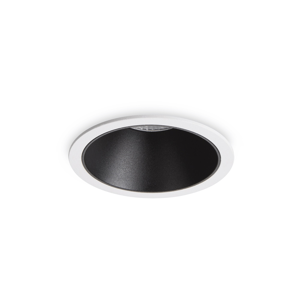 Ideal lux game round faretto da incasso  rotondo 11w 3000k bianco nero