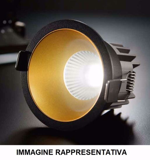 Ideal lux game round faretto da incasso led rotondo 11w 3000k bianco nero