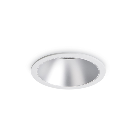 Ideal lux game trim round bianco argento faretto 11w 3000k rotondo da incasso 220v